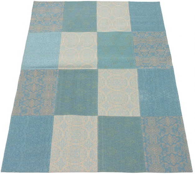 Indian Collage 5'8" x 7'8" Handmade Chenille Rug 