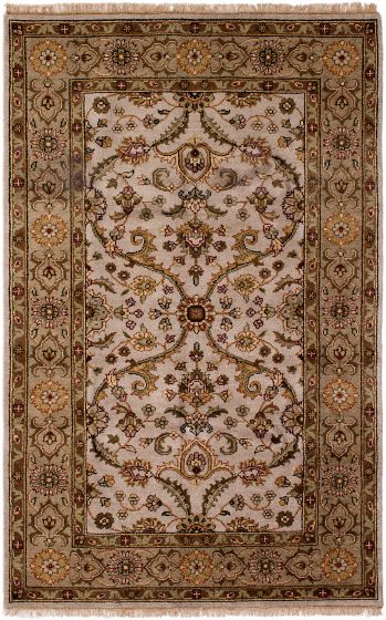 Indian Royal Mahal 5'5" x 8'6" Hand-knotted Wool Rug 