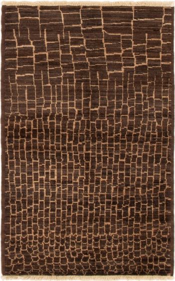 Indian Tangier 3'7" x 6'2" Hand-knotted Wool Rug 