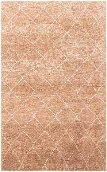Indian Tangier 4'11" x 7'11" Hand-knotted Wool Rug 