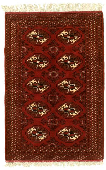 ラグ・カーペット Turkmen small rug Turkmenistan Turkman 3'2