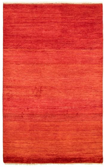 Pakistani Pak Finest Gabbeh 5'2" x 8'1" Hand-knotted Wool Rug 