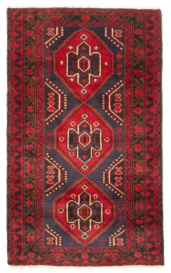 Afghan Teimani 3'4" x 5'7" Hand-knotted Wool Rug 