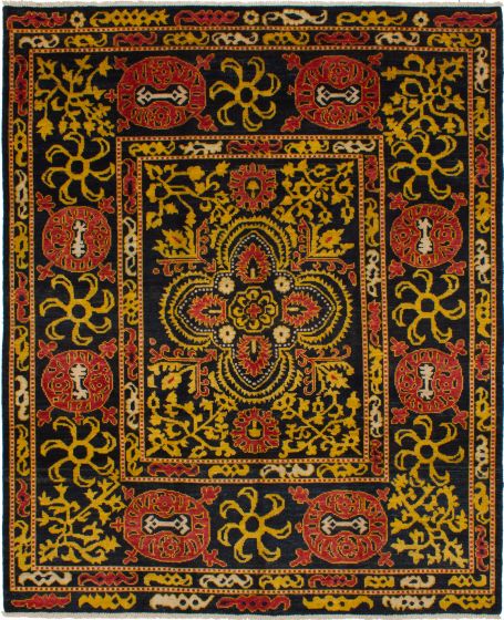 Indian Shalimar 8'3" x 10'1" Hand-knotted Wool Rug 