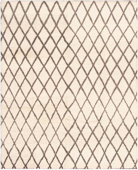 Indian Arlequin 7'10" x 9'9" Hand-knotted Wool Rug 
