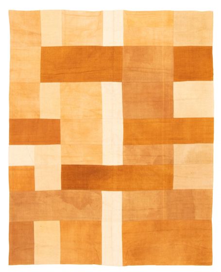 Turkish Moldovia Patch 6'6" x 7'11" Flat-Weave Wool Kilim 