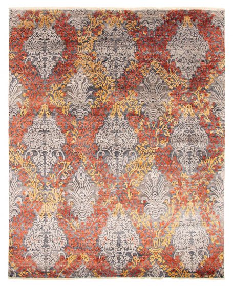 Indian Heritage 7'11" x 9'11" Hand-knotted Silk, Wool Rug 