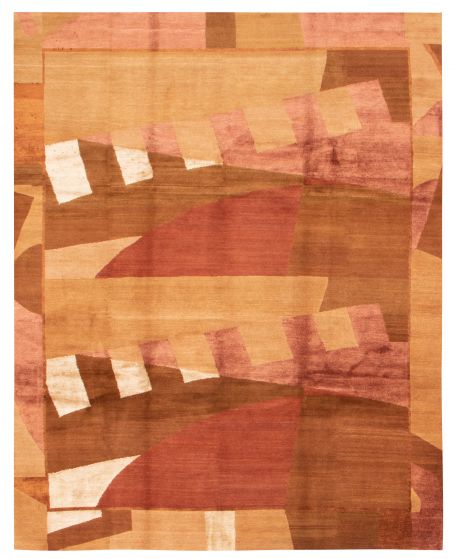 Nepal Opulence 8'0" x 9'10" Hand-knotted Silk, Wool Rug 
