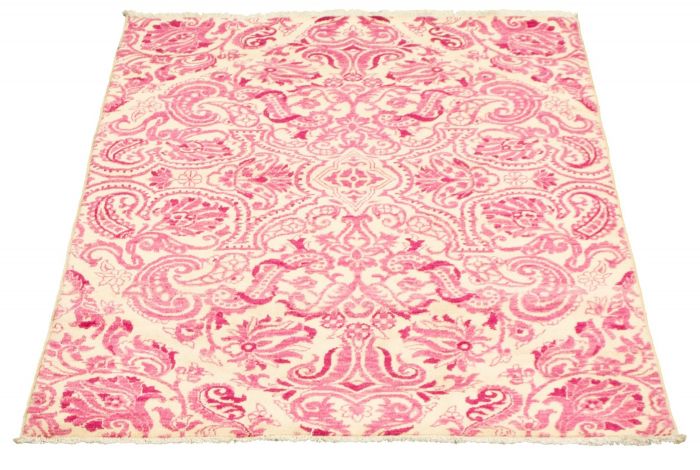 Pakistani Lahore Finest Collection 4'1" x 6'1" Hand-knotted Wool Rug 