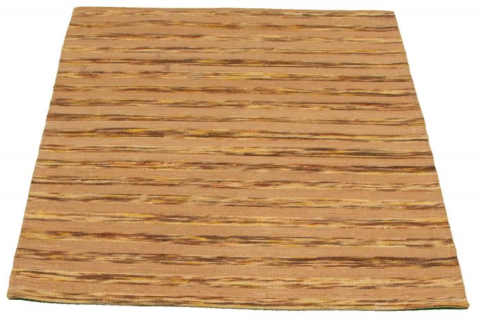 Indian Collage 3'11" x 5'11" Handmade Chenille Rug 