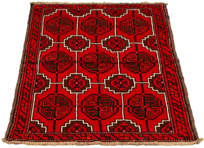 Afghan Akhjah 3'5" x 5'4" Hand-knotted Wool Rug 