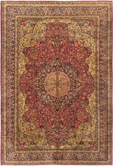 Turkish Anatolian 6'9" x 9'4" Hand-knotted Wool Dark Red Rug