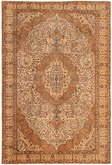 Turkish Kayseri Vintage 6'3" x 9'6" Hand-knotted Wool Rug 