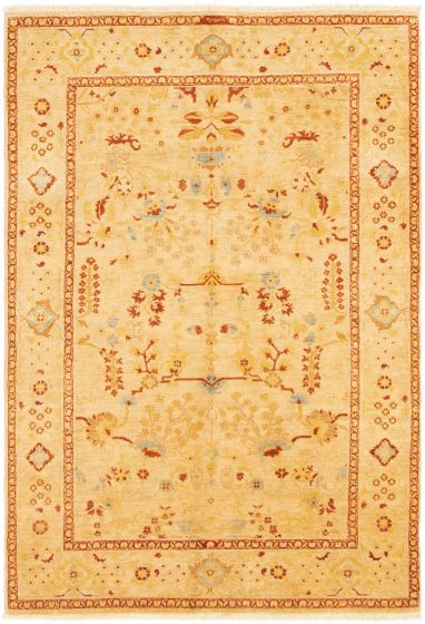 Pakistani Peshawar Oushak 6'2" x 8'10" Hand-knotted Wool Rug 