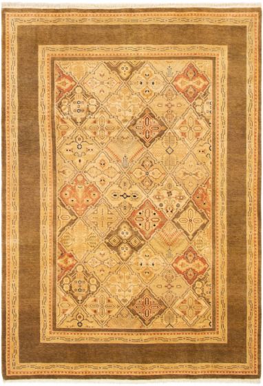 Pakistani Peshawar Oushak 6'0" x 8'10" Hand-knotted Wool Rug 