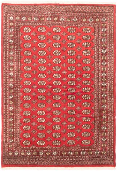 Pakistani Finest Peshawar Bokhara 6'0" x 9'0" Hand-knotted Wool Rug 