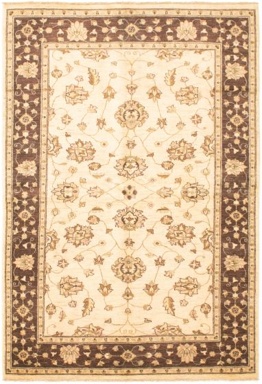 Indian Chobi Twisted 6'1" x 9'1" Hand-knotted Wool Rug 