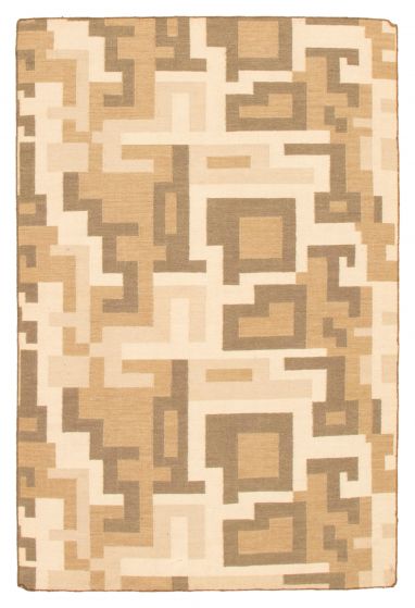 Turkish Ankara FW 5'3" x 7'11" Flat-Weave Wool Kilim 
