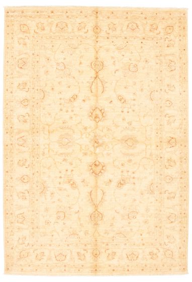 Afghan Chobi Finest 5'7" x 7'10" Hand-knotted Wool Cream Rug
