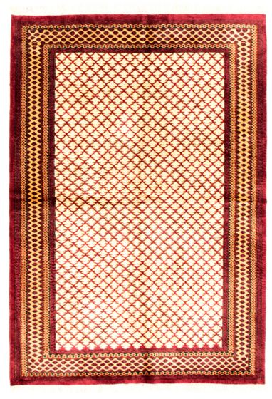 Indian Kashmir 4'11" x 7'0" Hand-knotted Silk Rug 