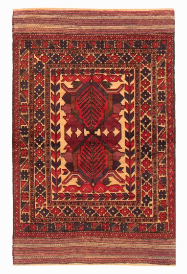 Afghan Tajik Caucasian 3'8" x 5'11" Hand-knotted Wool Rug 