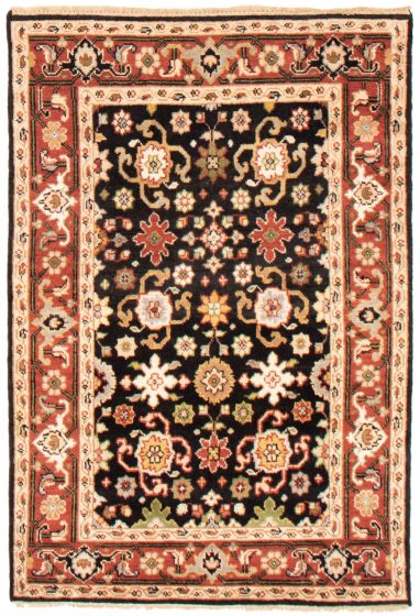 Indian Serapi Heritage 4'1" x 6'2" Hand-knotted Wool Rug 
