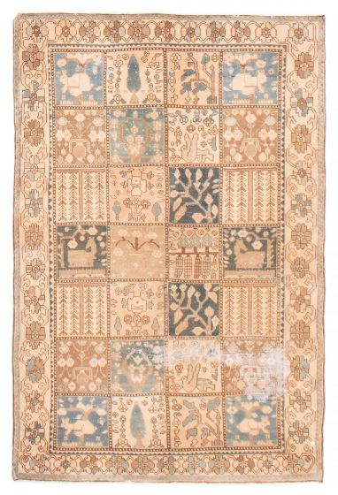 Persian Style 4'4" x 6'4" Hand-knotted Wool Rug 