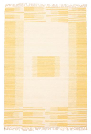 Turkish Ankara 5'2" x 7'7" Flat-Weave Wool Kilim 