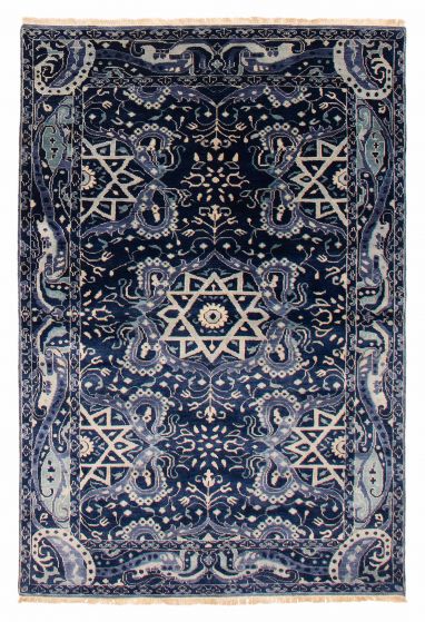 Indian Finest Agra Jaipur 5'4" x 8'1" Hand-knotted Wool Rug 