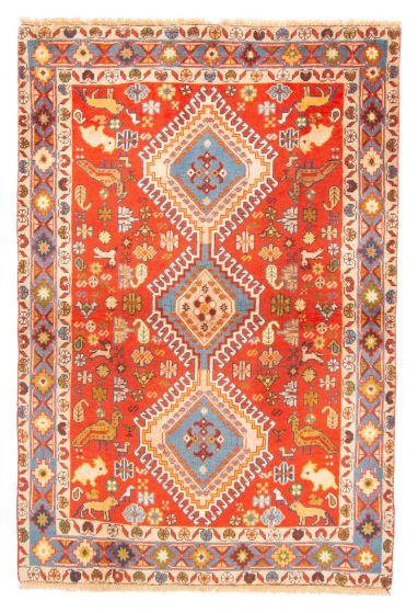 Persian Style 3'5" x 5'1" Hand-knotted Wool Rug 