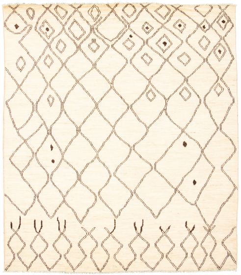 Pakistani Marrakech 8'4" x 9'6" Hand-knotted Wool Rug 