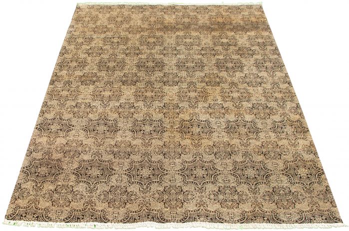 Indian Shalimar 6'2" x 9'3" Hand-knotted Wool Rug 