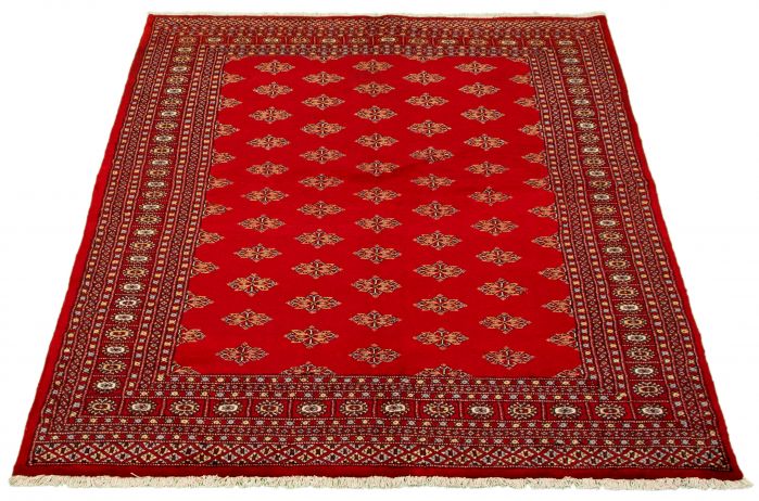 Pakistani Finest Peshawar Bokhara 5'1" x 7'4" Hand-knotted Wool Rug 