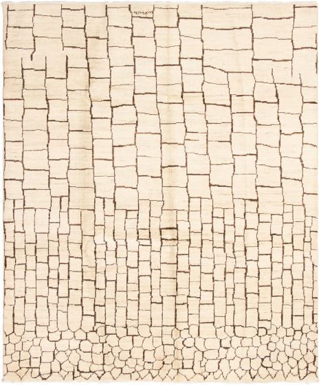 Indian Tangier 8'2" x 9'9" Hand-knotted Wool Rug 