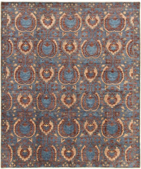 Indian Finest Oushak 8'1" x 9'9" Hand-knotted Wool Rug 