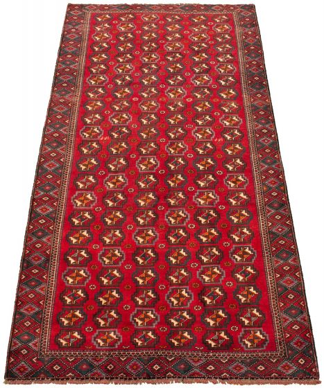 Persian Style 4'10" x 9'8" Hand-knotted Wool Rug 
