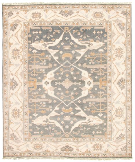 Indian Royal Oushak 8'3" x 9'9" Hand-knotted Wool Rug 