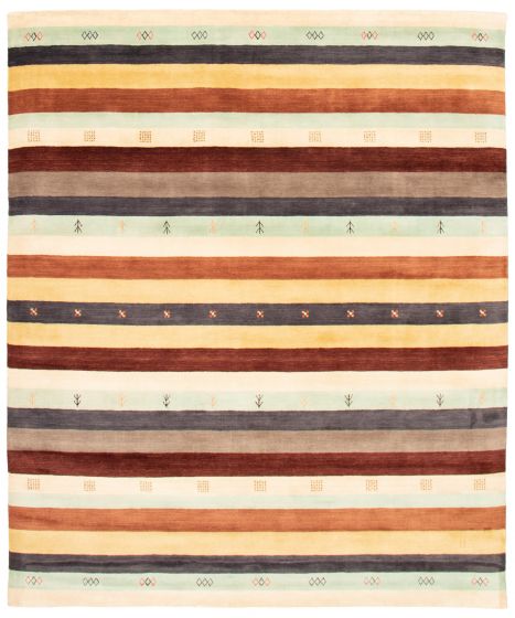 Indian Kashkuli Gabbeh 8'4" x 10'0" Hand Loomed Wool Rug 