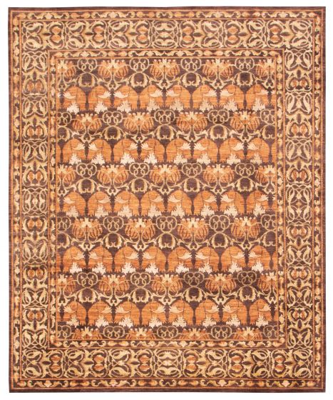 Indian Jamshidpour 7'10" x 9'8" Hand-knotted Wool Rug 