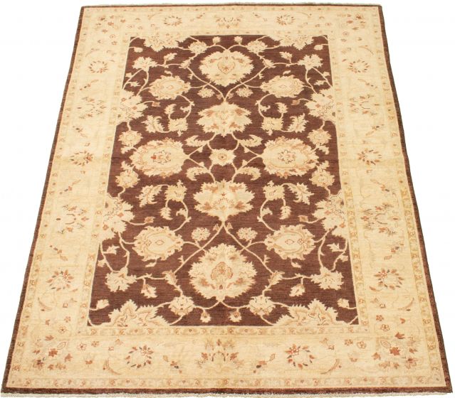 Pakistani Peshawar Oushak 6'0" x 8'10" Hand-knotted Wool Rug 