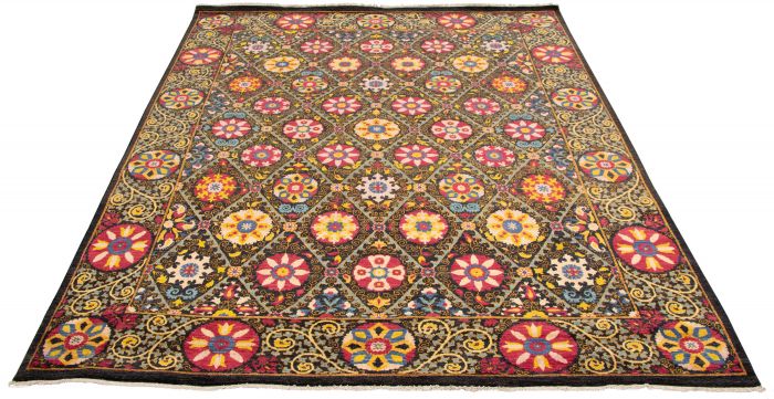 Pakistani Lahore Finest Collection 9'0" x 12'1" Hand-knotted Wool Rug 