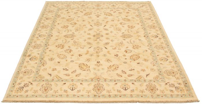 Pakistani Peshawar Oushak 8'2" x 10'2" Hand-knotted Wool Rug 