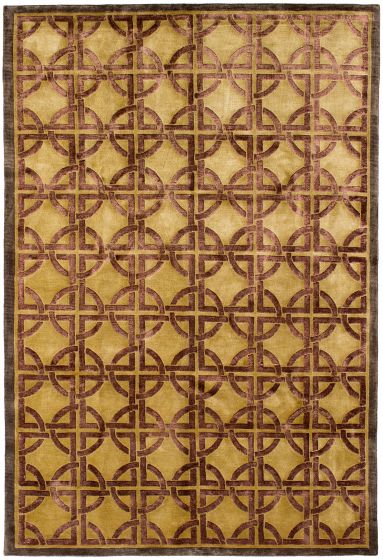 Nepal Silk Touch 5'8" x 8'4" Hand-knotted Silk, Wool Rug 