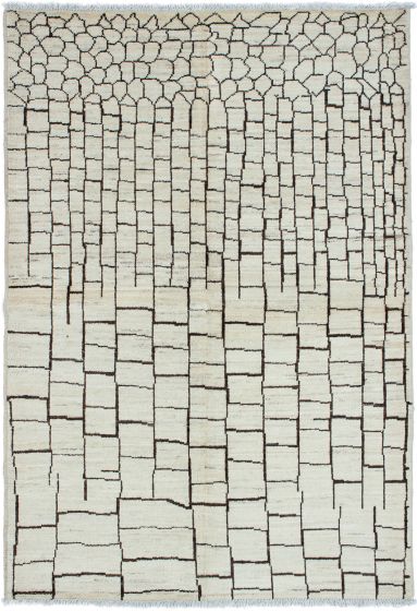 Indian Shalimar 6'0" x 8'10" Hand-knotted Wool Rug 