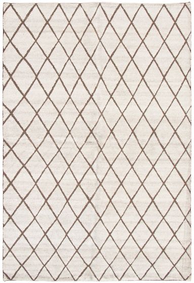 Indian Arlequin 6'0" x 9'1" Hand-knotted Wool Rug 
