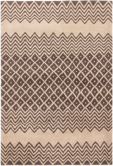 Indian Tangier 5'5" x 8'0" Hand-knotted Wool Rug 