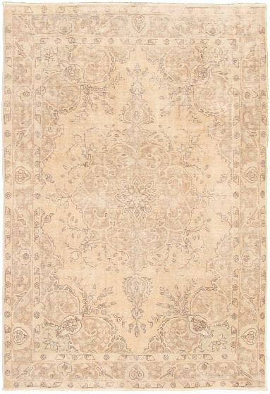 Turkish Antalya Vintage 6'2" x 9'2" Hand-knotted Wool Rug 