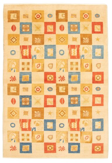 Pakistani Peshawar Ziegler 6'3" x 9'1" Hand-knotted Wool Rug 