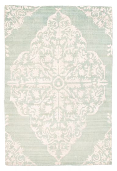 Indian La Seda 5'3" x 7'10" Hand-knotted Silk, Wool Rug 