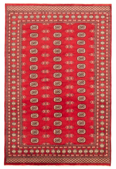 Pakistani Finest Peshawar Bokhara 6'0" x 9'1" Hand-knotted Wool Rug 